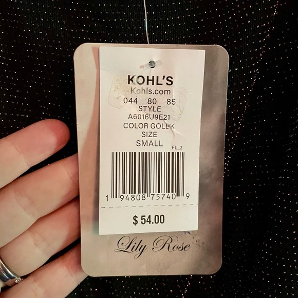 NWT Lily Rose Square Neck Glitter Knit Jumpsuit sz Small - Picture 10 of 14